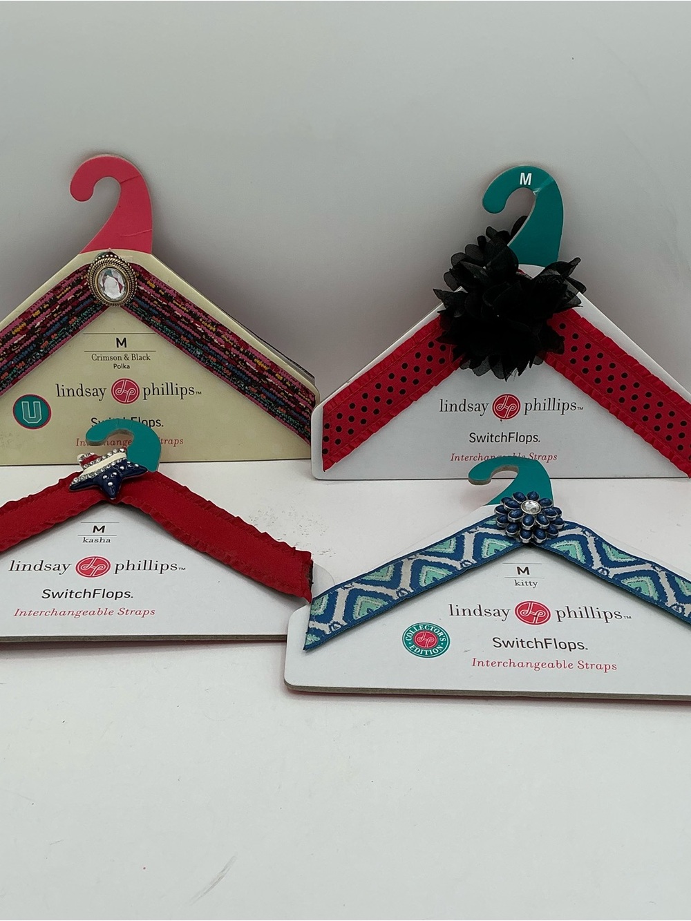 lindsay phillips  Interchangeable Flip-Flop Straps - Assorted Colors NWT size M